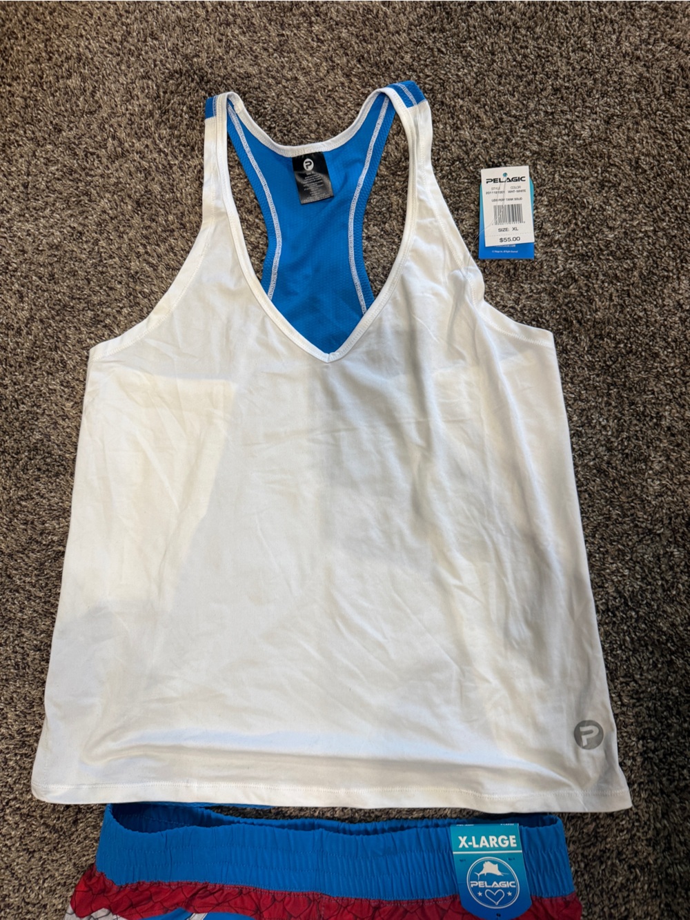 Pelagic Red, White and Blue Sport Top and Shorts Set - Picture 3 of 6